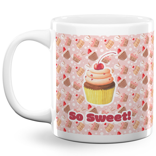 Custom Sweet Cupcakes 20 Oz Coffee Mug - White (Personalized)