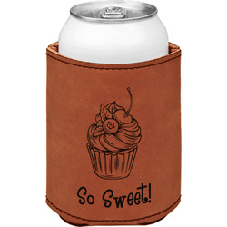 Sweet Cupcakes Leatherette Can Sleeve - Single Sided (Personalized)