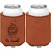 Sweet Cupcakes Cognac Leatherette Can Sleeve - Single Sided Front and Back