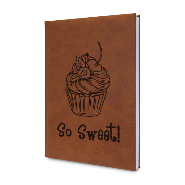 Custom Sweet Cupcakes Leatherette Journal - Double Sided (Personalized)