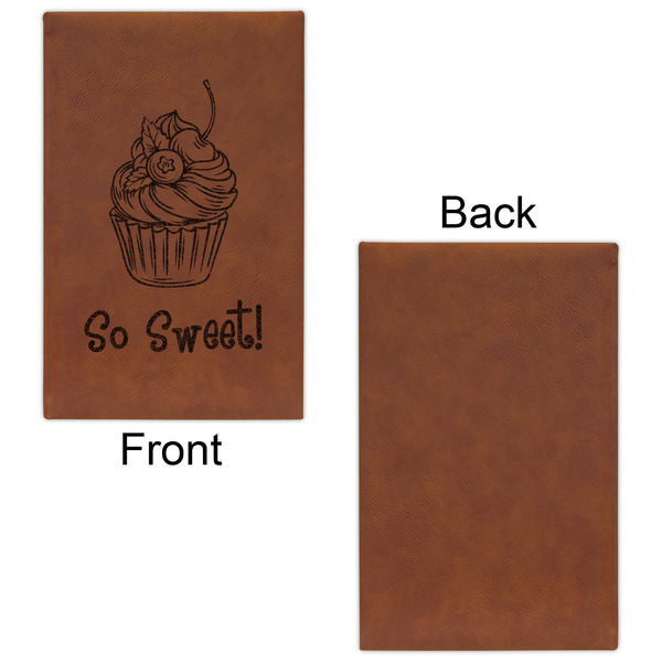 Sweet Cupcakes Cognac Leatherette Journal - Single Sided - Apvl