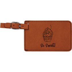 Sweet Cupcakes Leatherette Luggage Tag (Personalized)