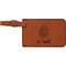 Sweet Cupcakes Cognac Leatherette Luggage Tags