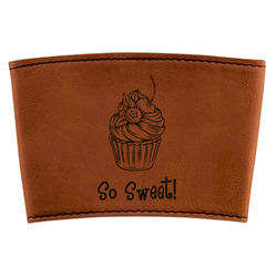 Sweet Cupcakes Leatherette Cup Sleeve (Personalized)