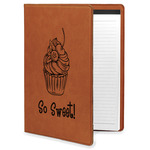 Sweet Cupcakes Leatherette Portfolio with Notepad (Personalized)
