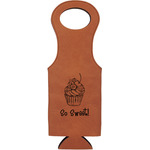 Sweet Cupcakes Leatherette Wine Tote (Personalized)