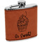 Sweet Cupcakes Cognac Leatherette Wrapped Stainless Steel Flask