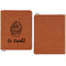 Sweet Cupcakes Cognac Leatherette Zipper Portfolios with Notepad - Single Sided - Apvl