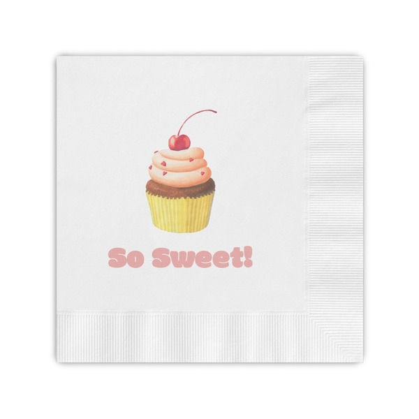 Custom Sweet Cupcakes Coined Cocktail Napkins (Personalized)