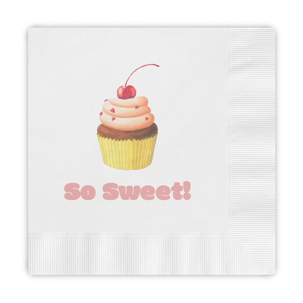 Custom Sweet Cupcakes Embossed Decorative Napkins (Personalized)