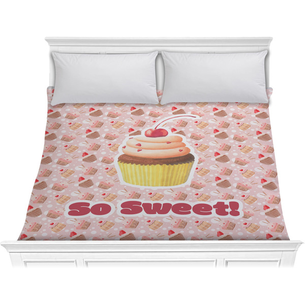 Custom Sweet Cupcakes Comforter - King w/ Name or Text