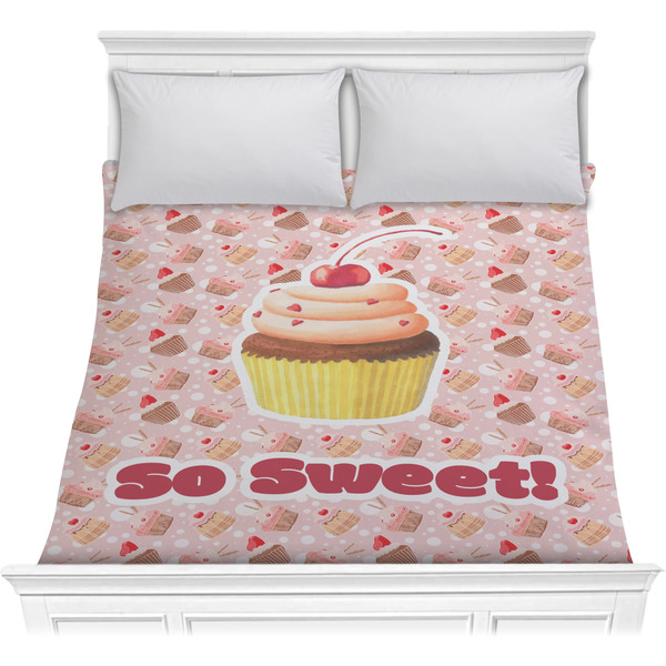 Custom Sweet Cupcakes Comforter - Full / Queen w/ Name or Text