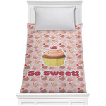 Sweet Cupcakes Comforter - Twin w/ Name or Text