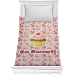 Sweet Cupcakes Comforter - Twin w/ Name or Text