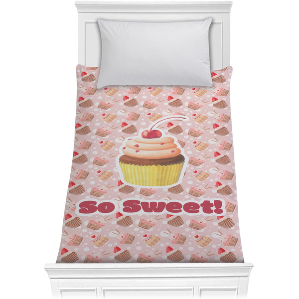 Custom Sweet Cupcakes Comforter - Twin w/ Name or Text