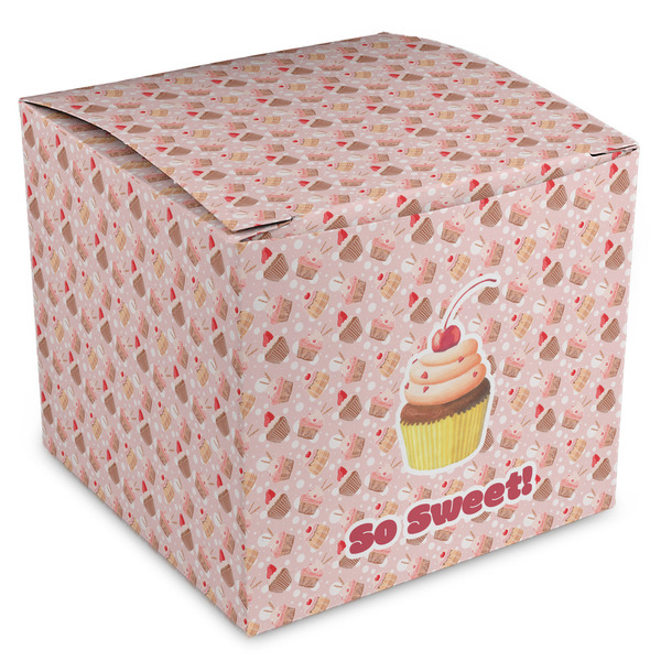 Custom Sweet Cupcakes Cube Favor Gift Boxes (Personalized)
