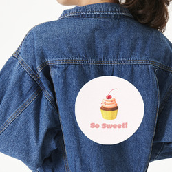 Sweet Cupcakes Twill Iron On Patch - Custom Shape - 2XL - Set of 4 (Personalized)