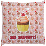 Sweet Cupcakes Decorative Pillow Case w/ Name or Text