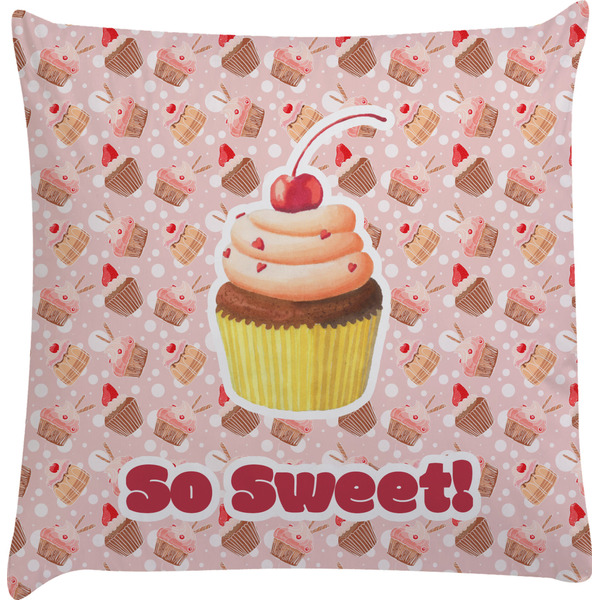 Custom Sweet Cupcakes Decorative Pillow Case w/ Name or Text