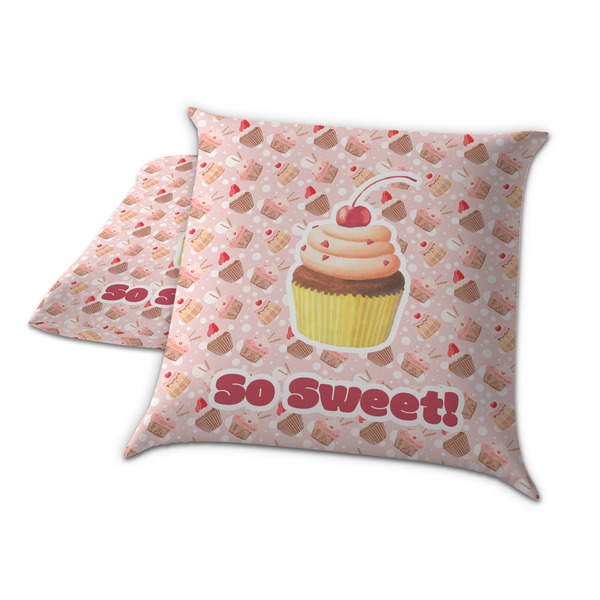 Sweet Cupcakes Decorative Pillow Case - TWO