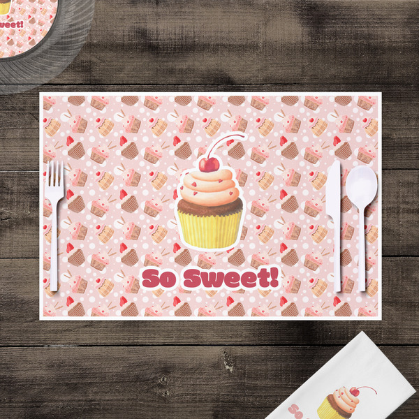 Sweet Cupcakes Disposable Paper Placemat - In Context