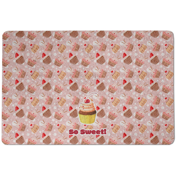 Custom Sweet Cupcakes Dog Food Mat w/ Name or Text
