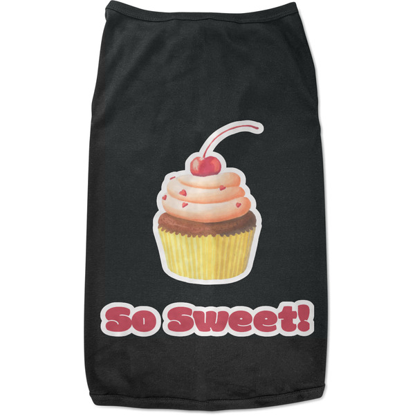Custom Sweet Cupcakes Black Pet Shirt - M (Personalized)