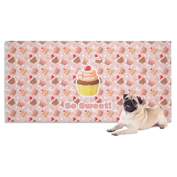 Custom Sweet Cupcakes Dog Towel w/ Name or Text