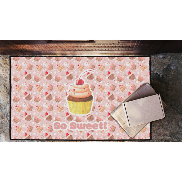 Sweet Cupcakes Door Mat - LIFESTYLE (Lrg)