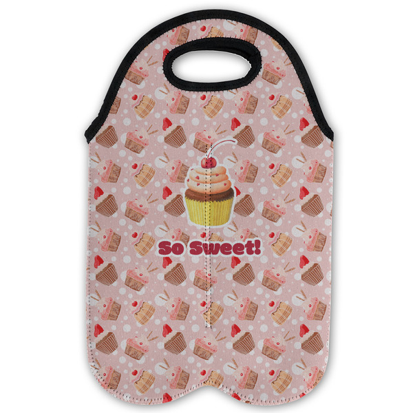 Sweet Cupcakes Double Wine Tote - Flat (new)