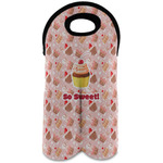 Sweet Cupcakes Wine Tote Bag (2 Bottles) w/ Name or Text