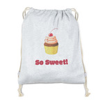 Sweet Cupcakes Drawstring Backpack - Sweatshirt Fleece - Double Sided (Personalized)