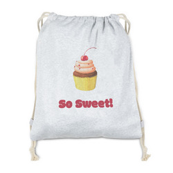 Sweet Cupcakes Drawstring Backpack - Sweatshirt Fleece - Double Sided (Personalized)