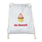 Sweet Cupcakes Drawstring Backpack - Sweatshirt Fleece - Single Sided (Personalized)