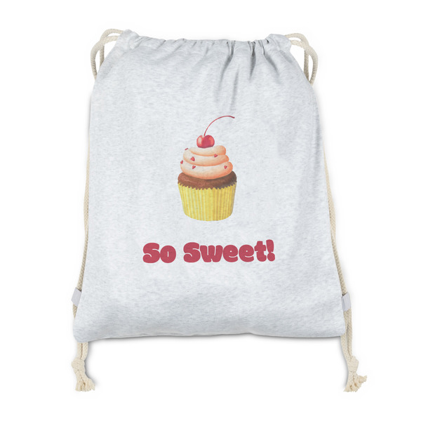 Custom Sweet Cupcakes Drawstring Backpack - Sweatshirt Fleece (Personalized)
