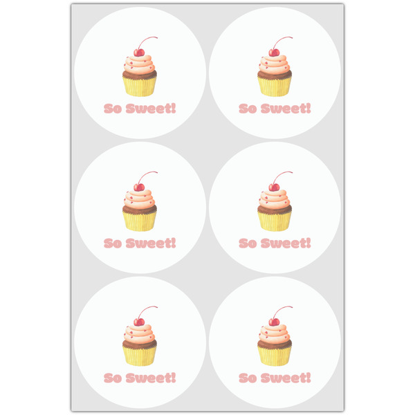 Sweet Cupcakes Drink Topper - Large - Set of 6