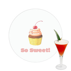 Sweet Cupcakes Printed Drink Topper -  2.5" (Personalized)