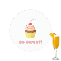 Sweet Cupcakes Printed Drink Topper - 2.15" (Personalized)