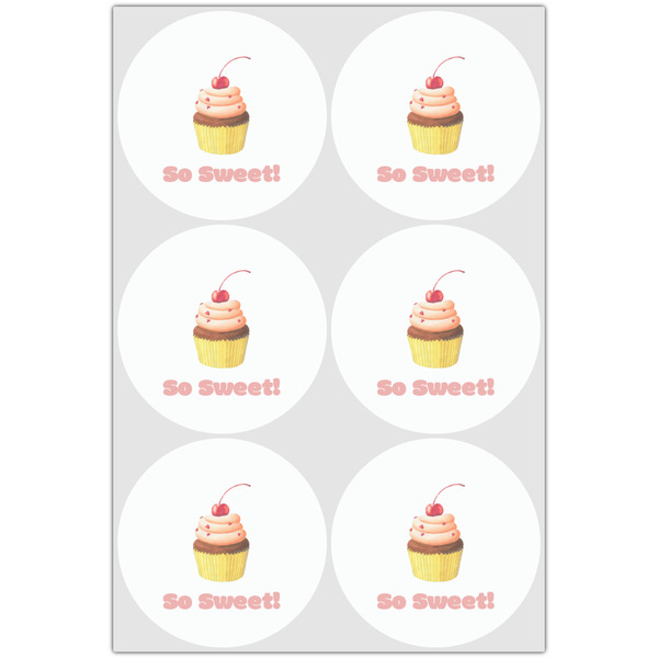 Sweet Cupcakes Drink Topper - XLarge - Set of 6