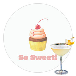 Sweet Cupcakes Printed Drink Topper - 3.5" (Personalized)