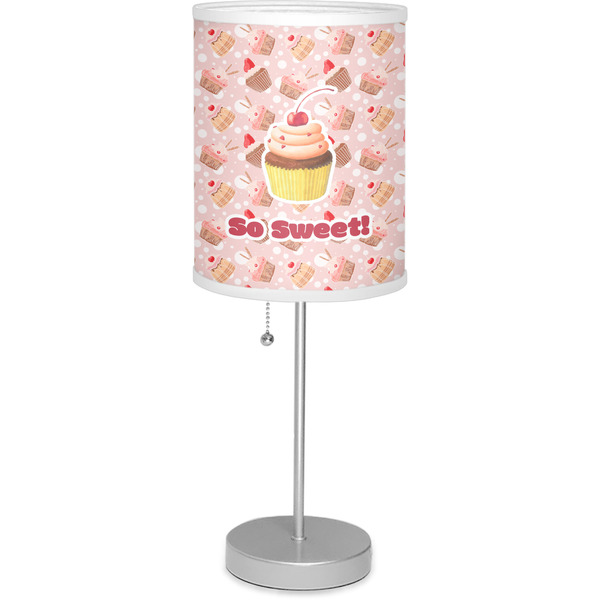 Custom Sweet Cupcakes 7" Drum Lamp with Shade Linen (Personalized)