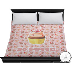 Sweet Cupcakes Duvet Cover - King w/ Name or Text