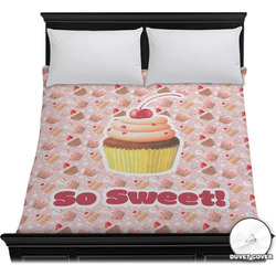 Sweet Cupcakes Duvet Cover - Full / Queen w/ Name or Text