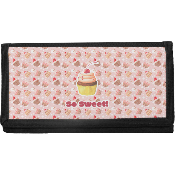 Custom Sweet Cupcakes Canvas Checkbook Cover w/ Name or Text