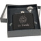 Sweet Cupcakes Engraved Black Flask Gift Set