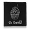Sweet Cupcakes Leather Binder - 1" - Black (Personalized)