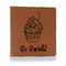 Sweet Cupcakes Leather Binder - 1" - Rawhide (Personalized)