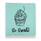 Sweet Cupcakes Leather Binders - 1" - Teal - Front View