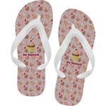 Sweet Cupcakes Flip Flops - XSmall w/ Name or Text