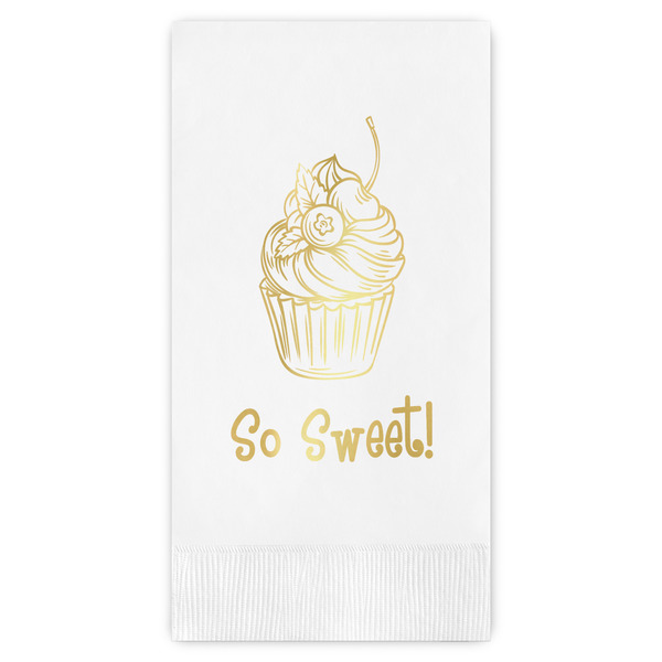 Custom Sweet Cupcakes Guest Napkins - Foil Stamped (Personalized)